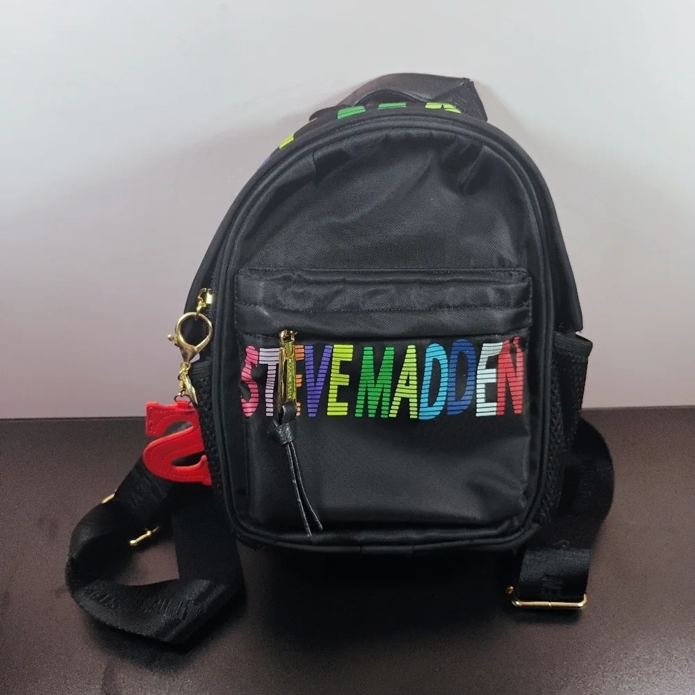 Steve Madden Bminiforce Mini Backpack Black Nylon OS